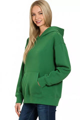 Zenana Fleece Kangaroo Pocket Hoodie OutfitFlow