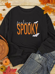 Feeling Spooky Halloween Embroidered Sweatshirt OutfitFlow