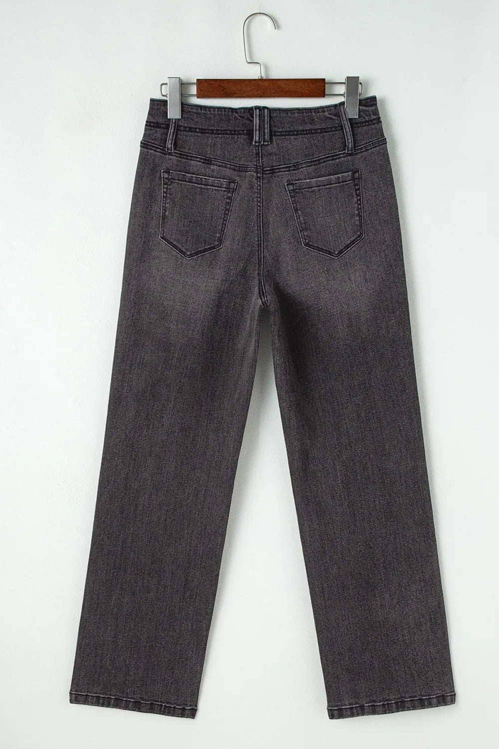High-Waisted Wide-Leg Vintage Wash Jeans OutfitFlow
