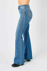 Judy Blue Full Size Hw Classic Flare Jeans Plus Size OutfitFlow