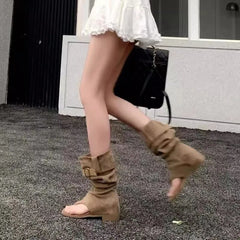 Toe Post Block Heels Sandals OutfitFlow