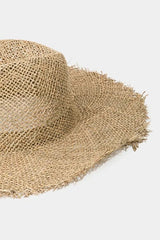 Fame Fringe Edge Straw Braided Western Fedora Hat OutfitFlow