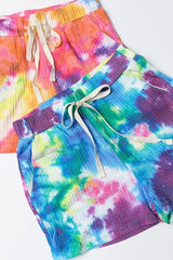 BiBi Tie Dye French Terry Casual Shorts OutfitFlow
