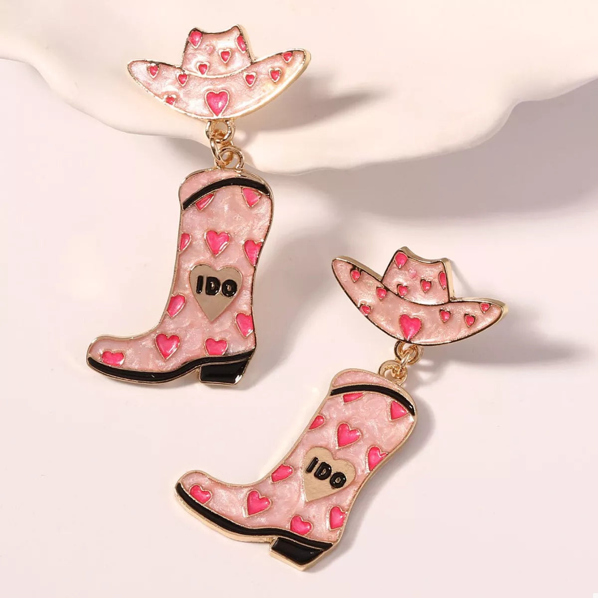 Cowgirl Hat and Boot Dangle Earrings OutfitFlow