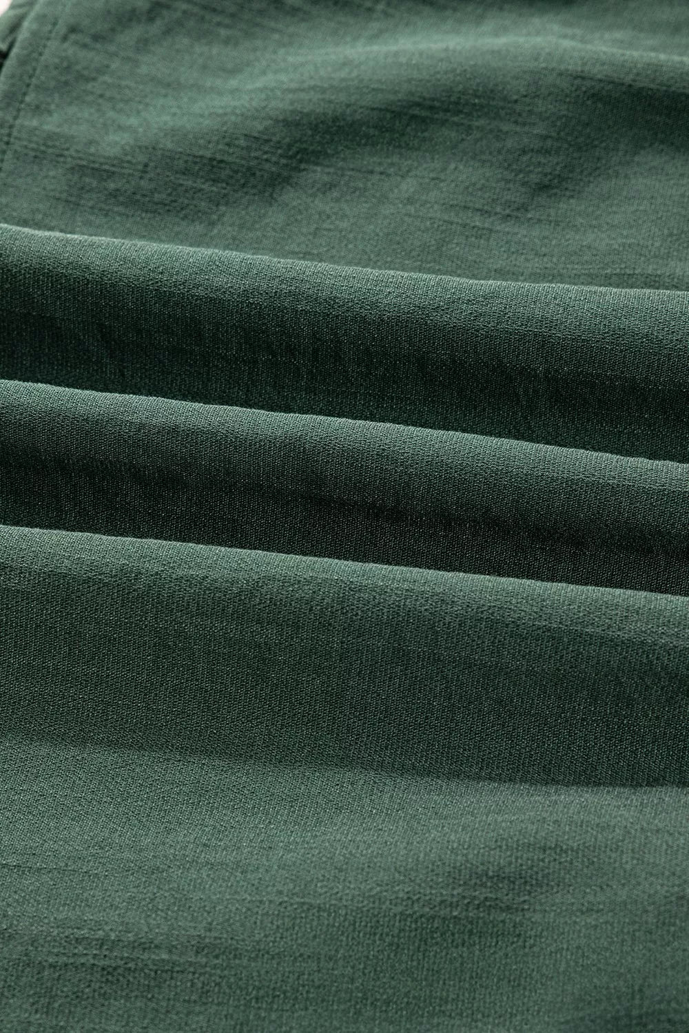 Contrast Ricrac Trim Button V Neck Knotted Bracelet Sleeve Shift Dress OutfitFlow