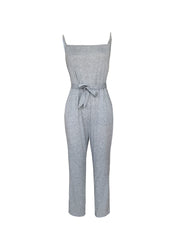 Outfit Flow - Tied Spaghetti Strap Square Neck Jumpsuit