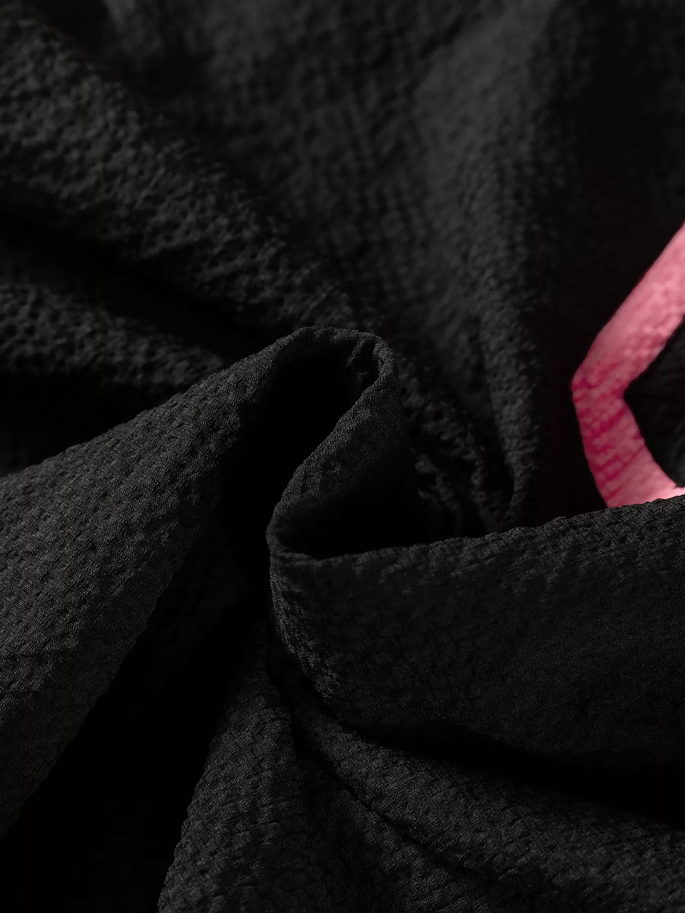 Color Block Patchwork Detail Textured Long Sleeve Blouse OutfitFlow