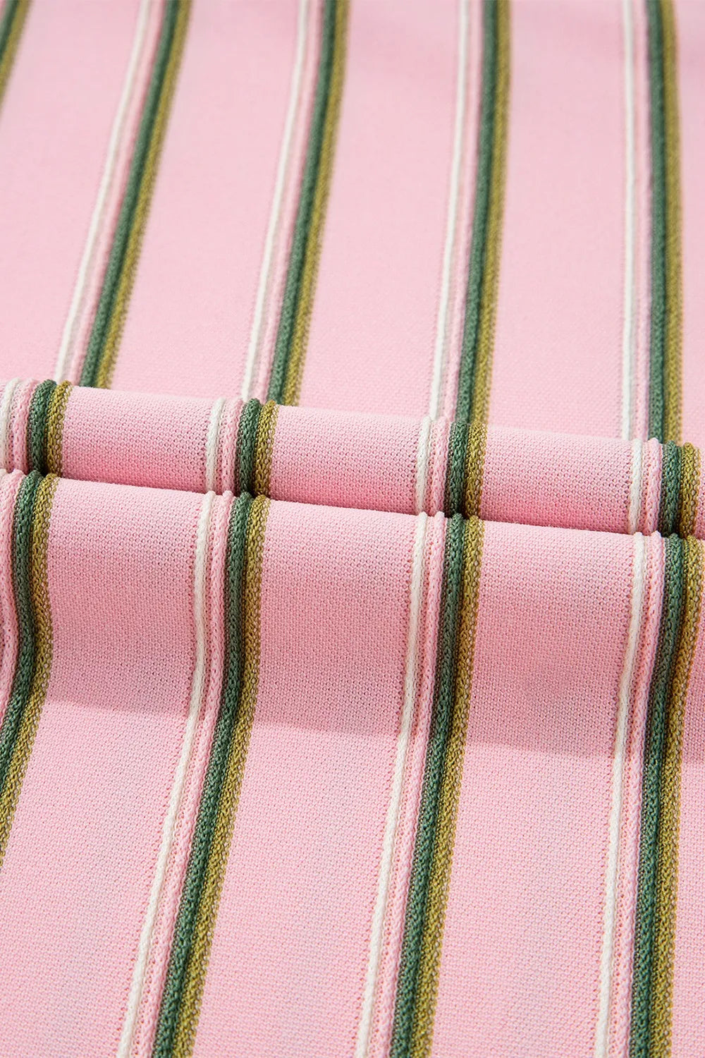 Stripe Wide Short Sleeve Tee and Short Set OutfitFlow