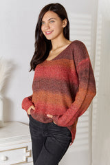 Angel Wings Gradient V-Neck Sweater