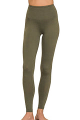 Zenana Premium Microfiber Wide Waistband Leggings OutfitFlow