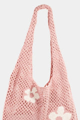 Fame Flower Knitted Shoulder Bag OutfitFlow