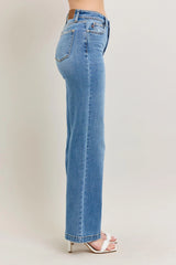 Judy Blue Full Size High Waist Straight Jeans Plus Size OutfitFlow