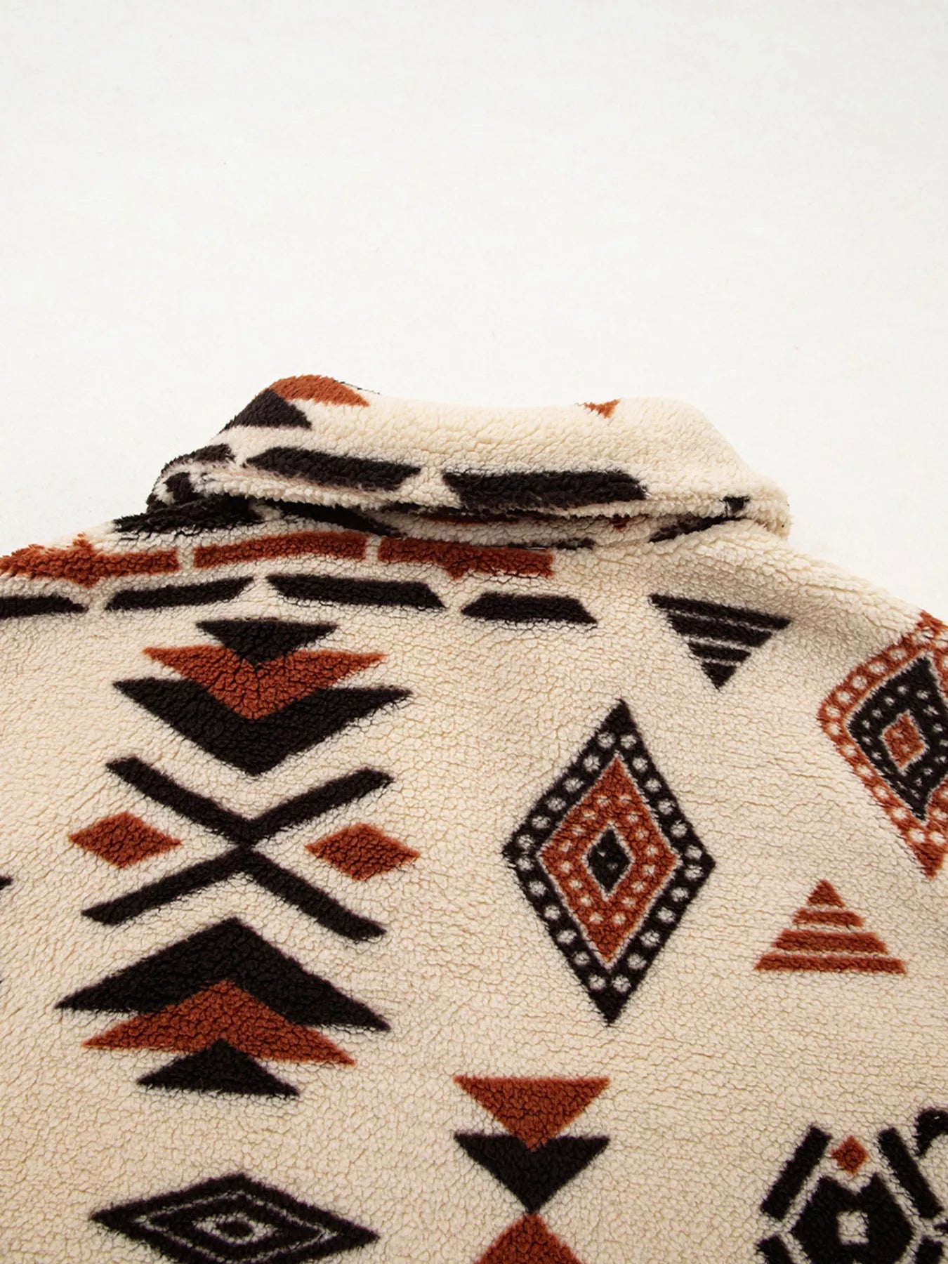 Western Aztec Half Zip Plush Sweatshirt OutfitFlow