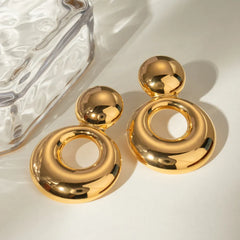 18K Gold-Plated Cutout Earrings OutfitFlow