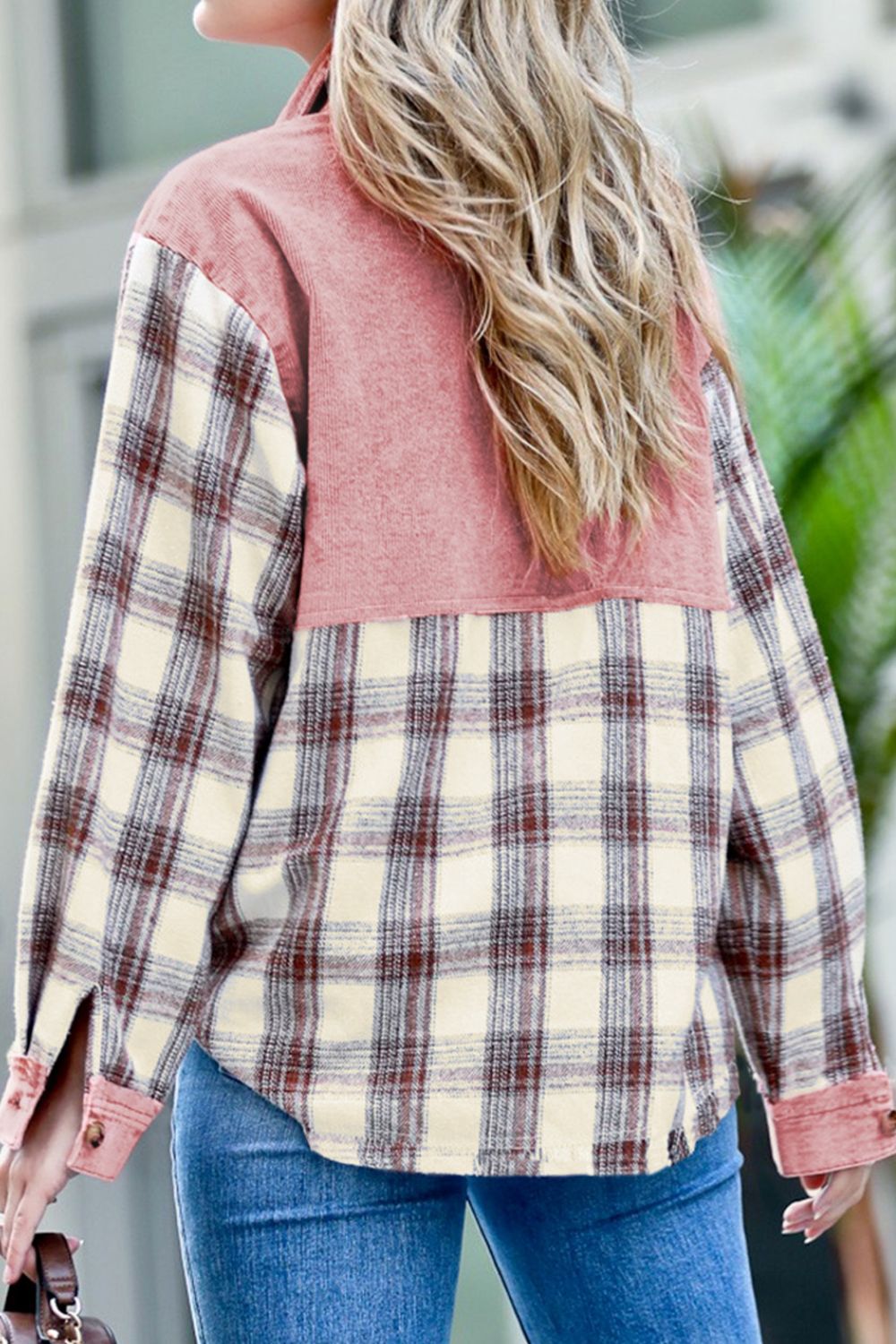 Outfit Flow - Pocketed Plaid Collared Neck Jacket