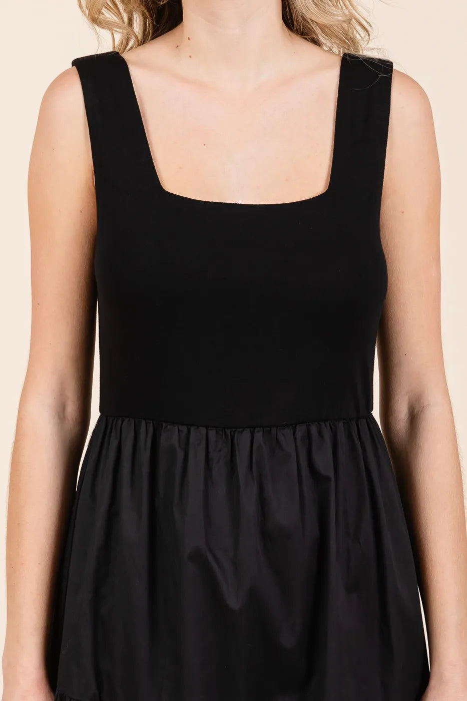 Mittoshop Mix Media Square Neck Maxi Dress OutfitFlow