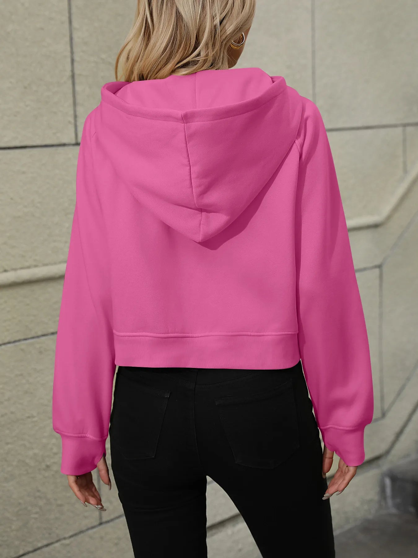 Half-Zip Hoodie with Kangaroo Pocket OutfitFlow