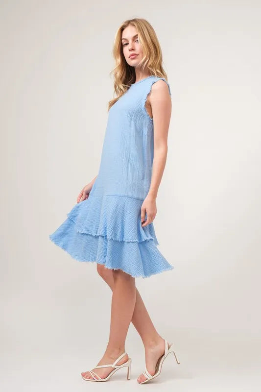 And The Why Washed Fringe Detail Tiered Dress OutfitFlow