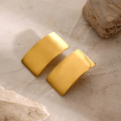 Stainless Steel Rectangle Earring OutfitFlow