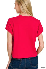 Zenana Premium Cotton Relaxed Crop Tee OutfitFlow