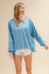 BiBi Oversized Pocket Front Sweatshirt OutfitFlow