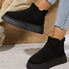 Round Toe Platform Ankle Boots Trendsi