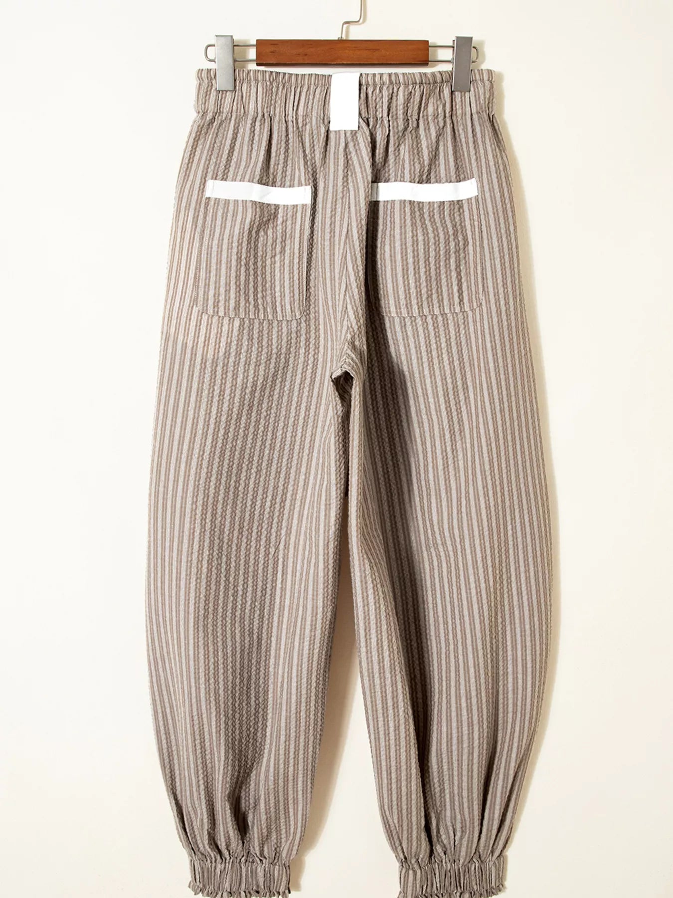 Stripe Drawstring Cargo Jogger Pants with Pockets OutfitFlow