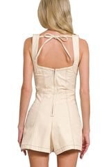 Zenana Tie Back Romper OutfitFlow