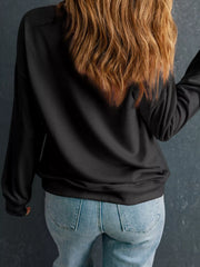 Christmas Candy Cane Sequin Patch Baggy Sweatshirt OutfitFlow