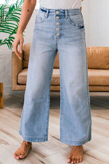Wide Leg Button Fly Jeans Medium OutfitFlow
