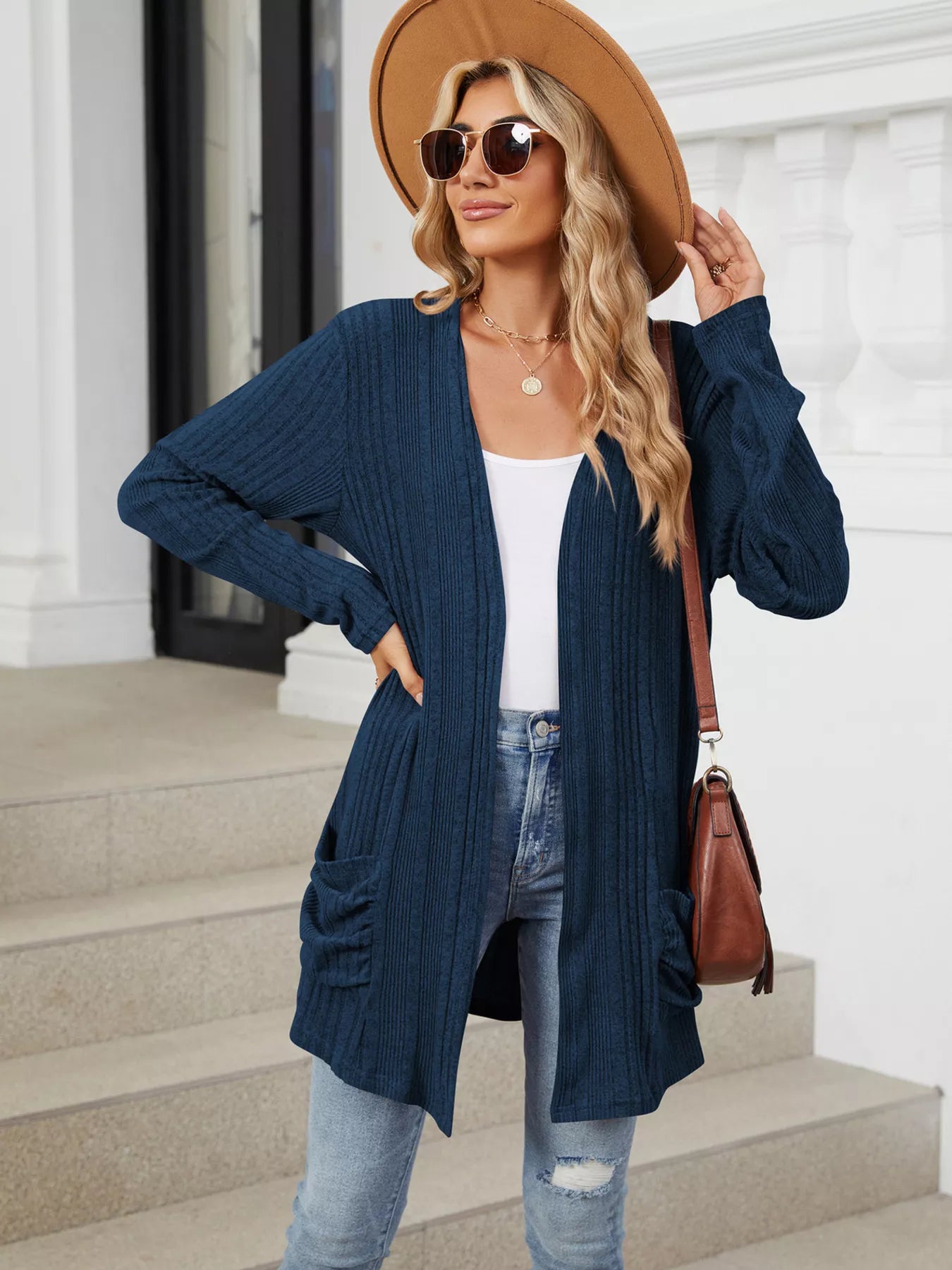 Open Front Long Cardigan OutfitFlow