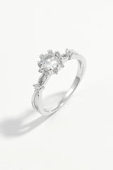 925 Sterling Silver Inlaid Zircon Ring OutfitFlow
