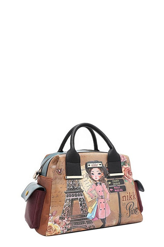 Nicole Lee USA Eco-Leather Boston Bag OutfitFlow