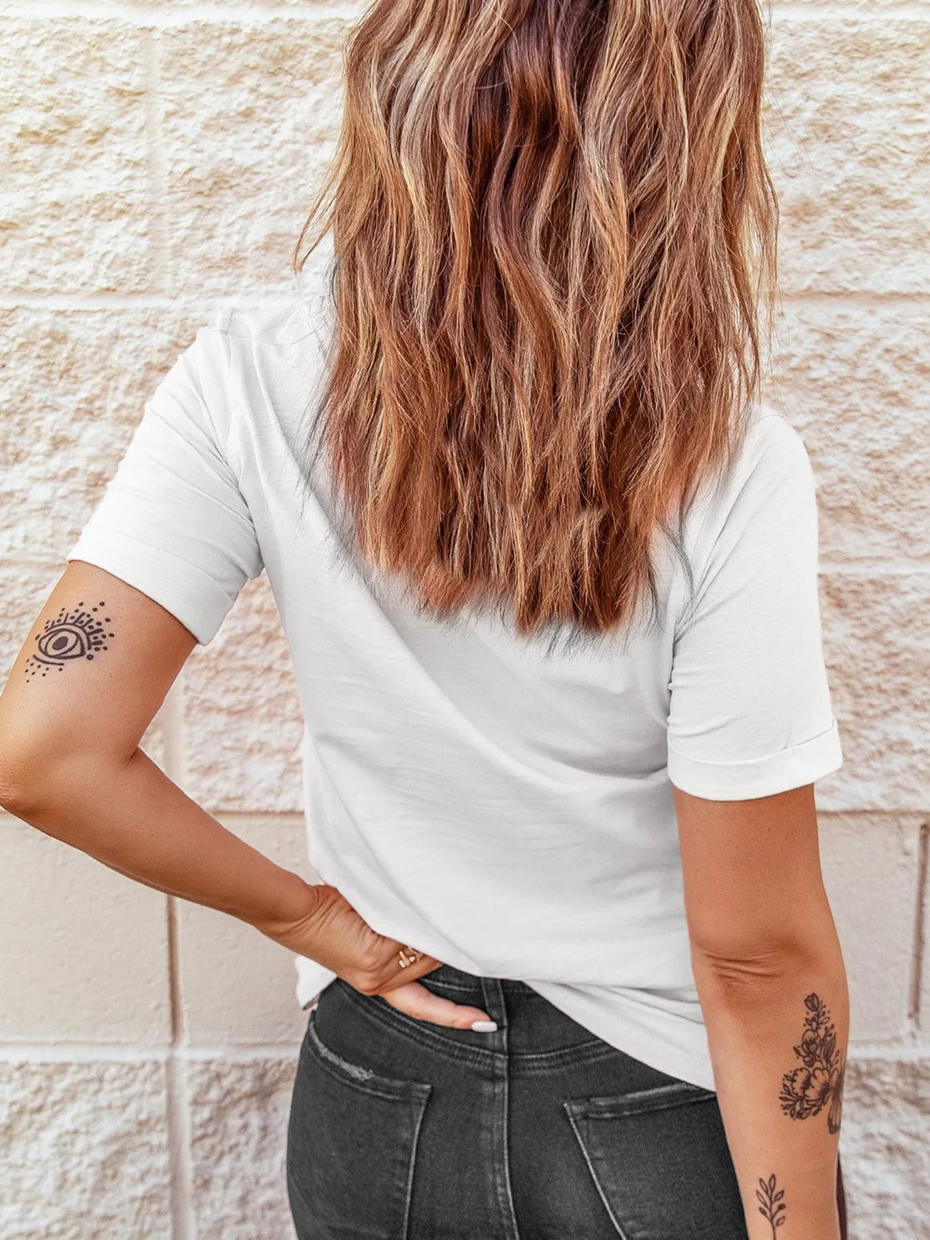 Bowknot Western Round Neck T Shirt OutfitFlow