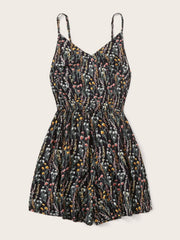 Outfit Flow - Printed V-Neck Spaghetti Strap Romper