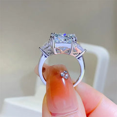5 Carat Moissanite 925 Sterling Silver Ring OutfitFlow