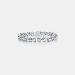 24 Carat Moissanite 925 Sterling Silver Heart Bracelet OutfitFlow