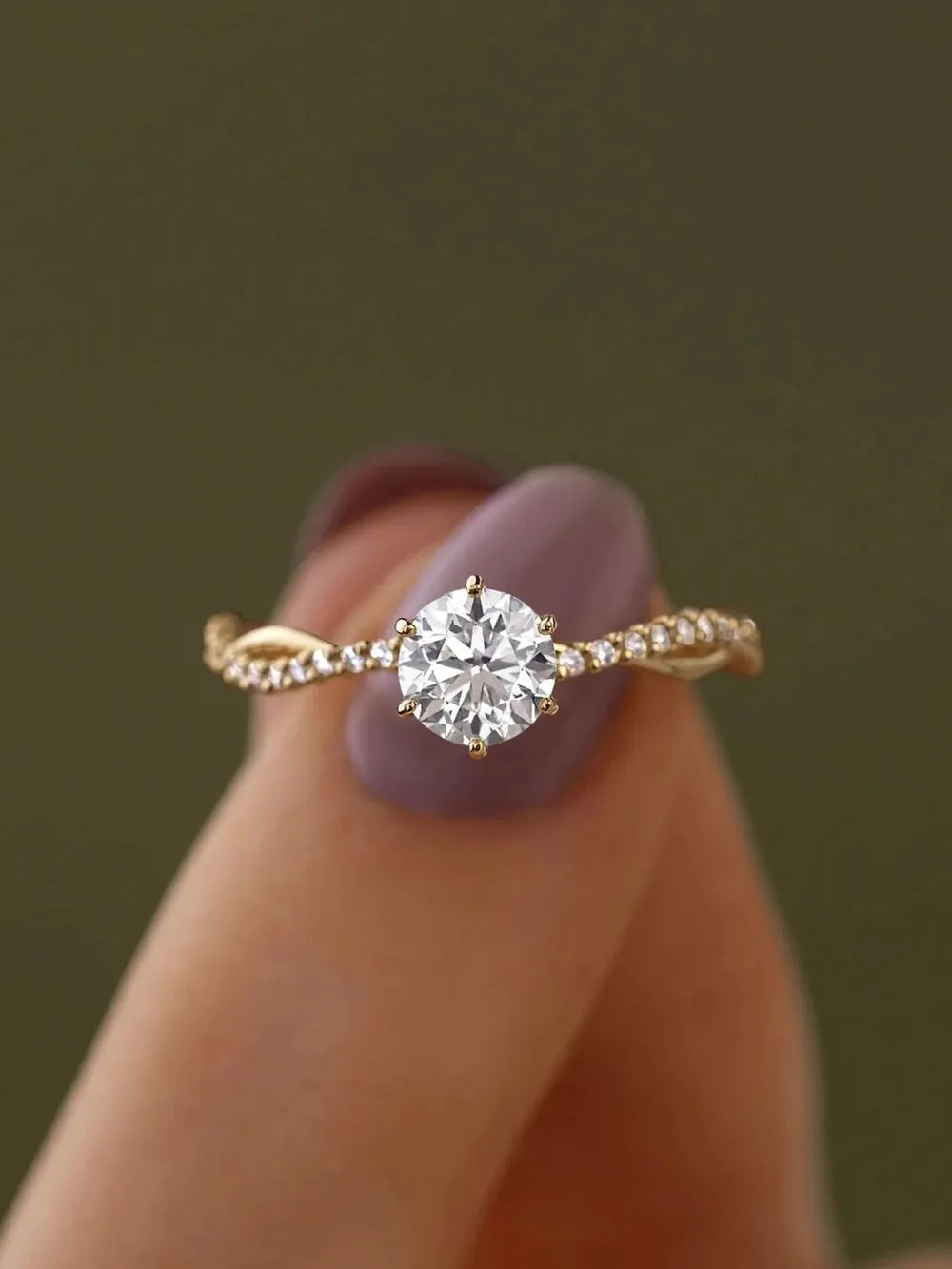 925 Sterling Silver Inlaid Zircon Ring OutfitFlow