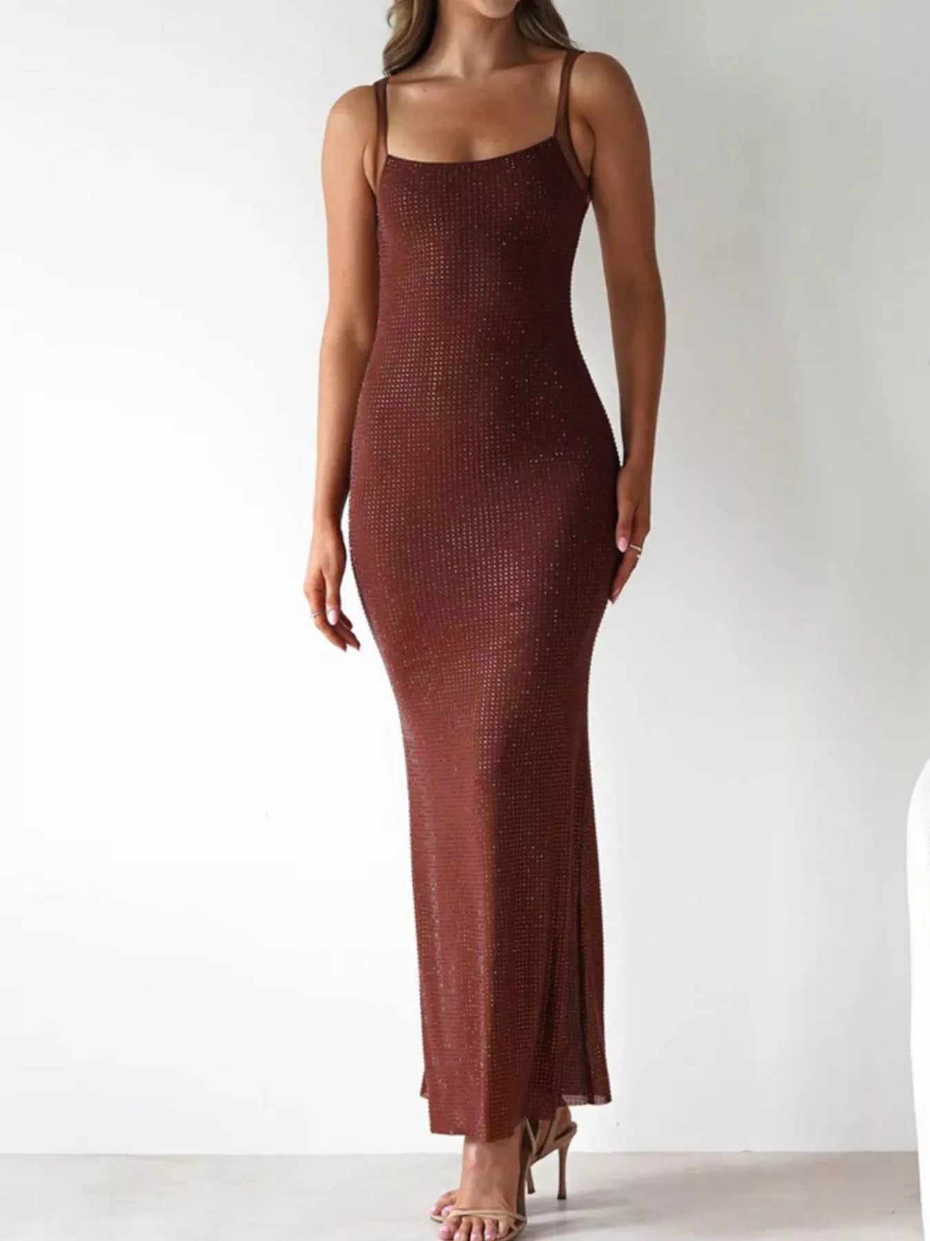 Backless Sleeveless Bodycon Maxi Dress OutfitFlow