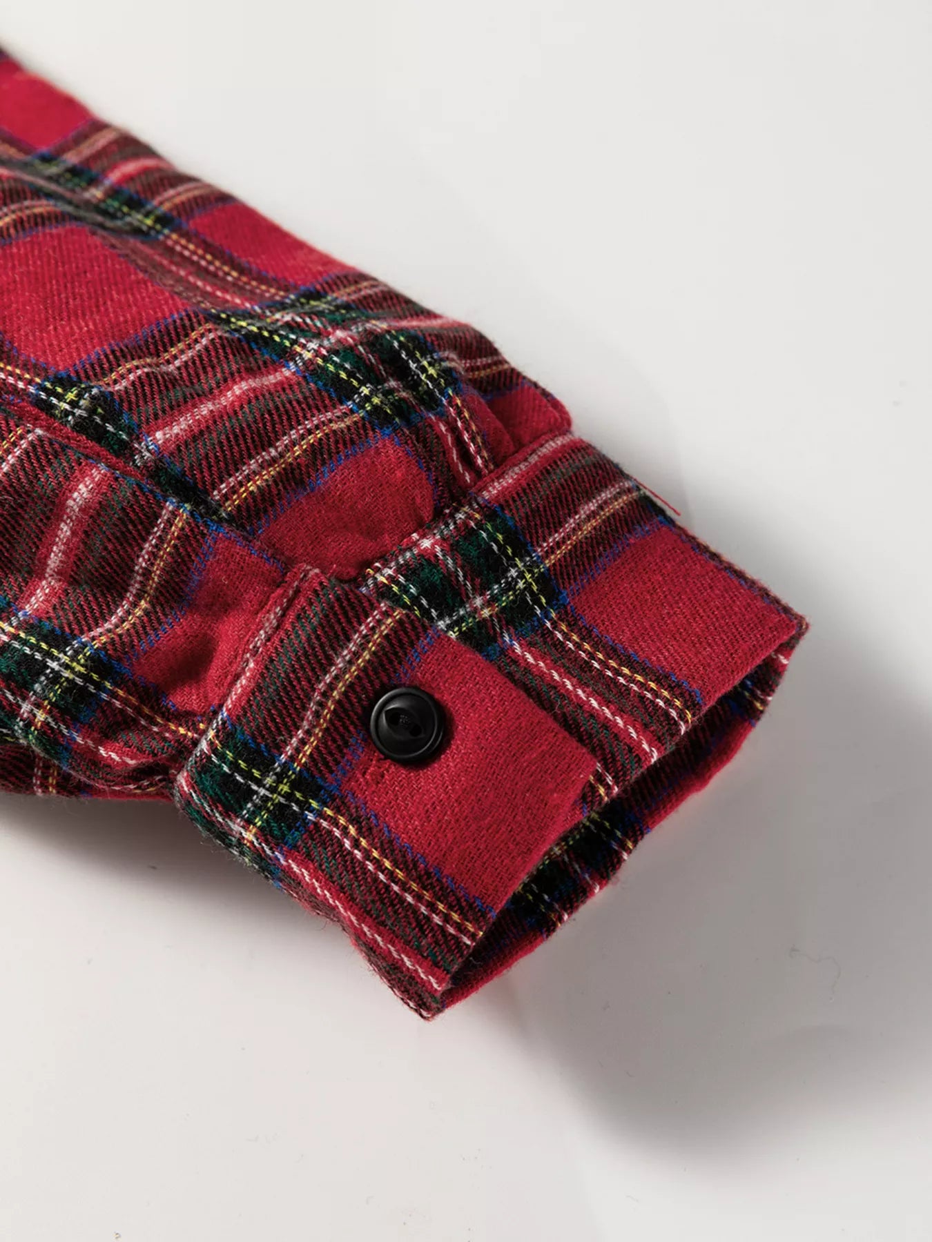 Plaid Shirt Collar Half Button Ruffle Hem Long Sleeve Mini Dress OutfitFlow