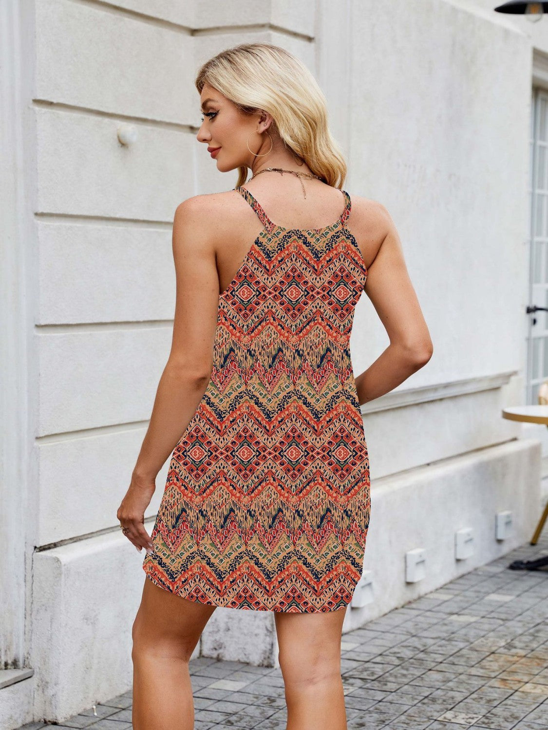 Printed Mini Cami Dress OutfitFlow