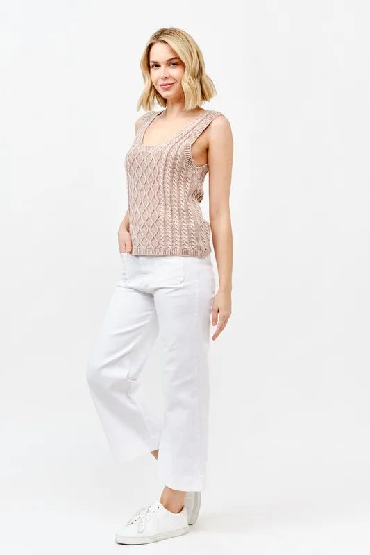 And The Why Washed Scoop Neck Sweater Tank OutfitFlow