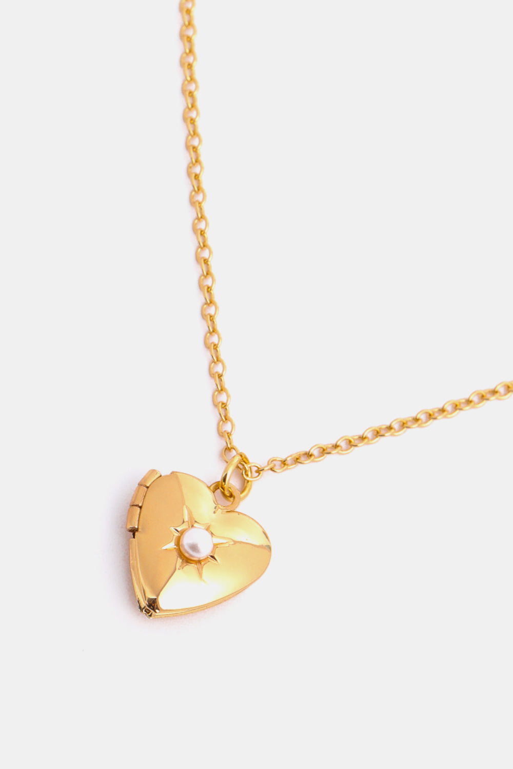 Zircon Heart Shape 14K Gold-Plated Pendant Necklace OutfitFlow