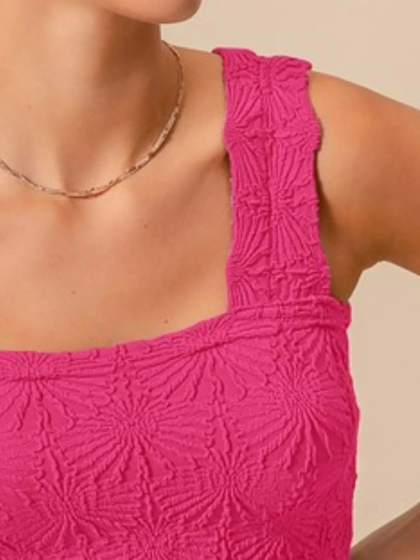 SO ME Floral Jacquard Seamless Tank Top OutfitFlow