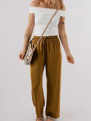 Folded Off Shoulder Slim Top OutfitFlow