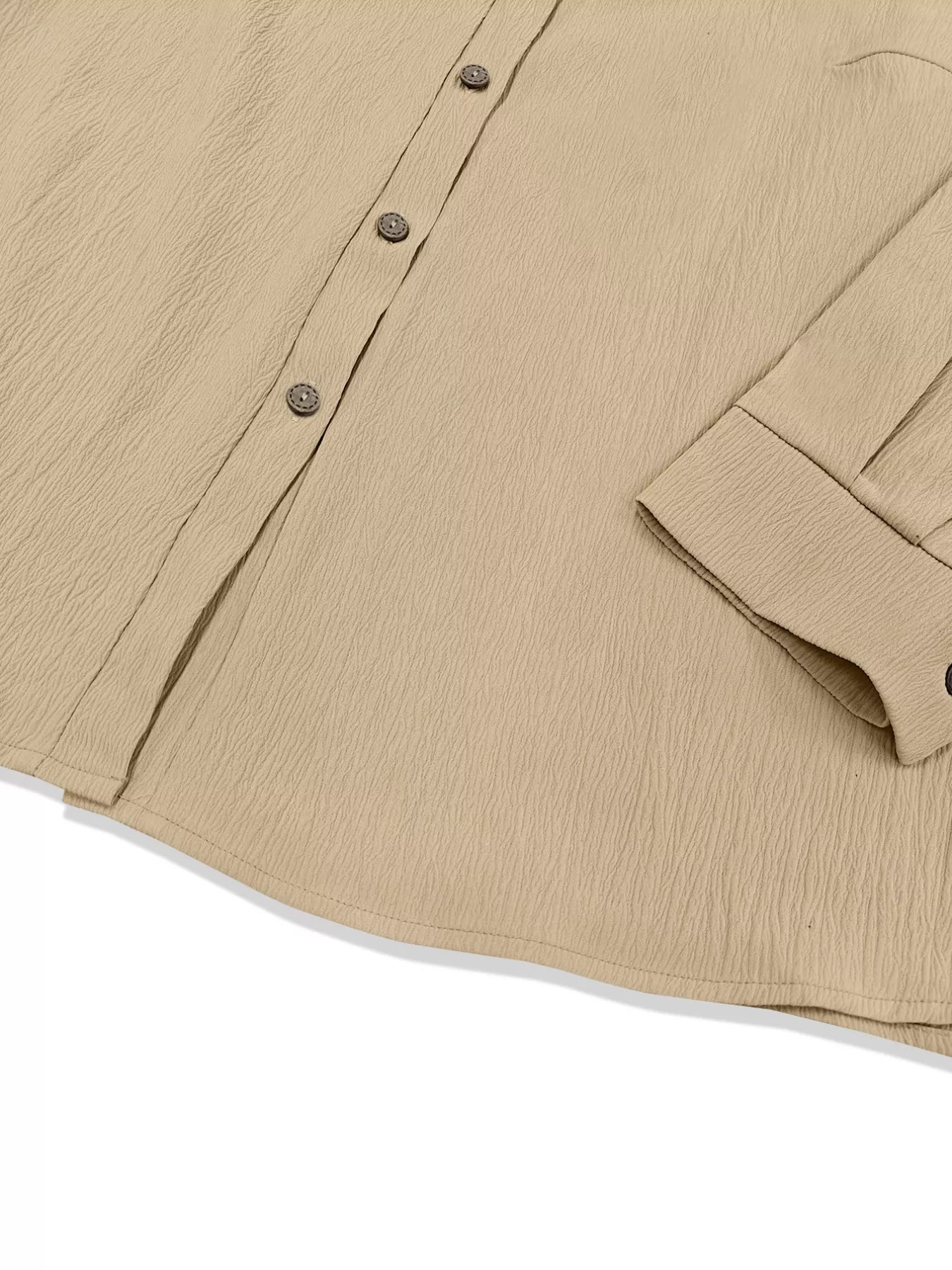 Plus Size Casual Long Sleeve Button-Down Shirt OutfitFlow