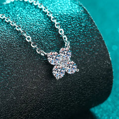 1.26 Carat Moissanite 925 Sterling Silver Geometric Shape Pendant Necklace OutfitFlow