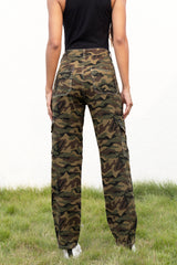 Outfit Flow - Camouflage Straight Leg Cargo Pants