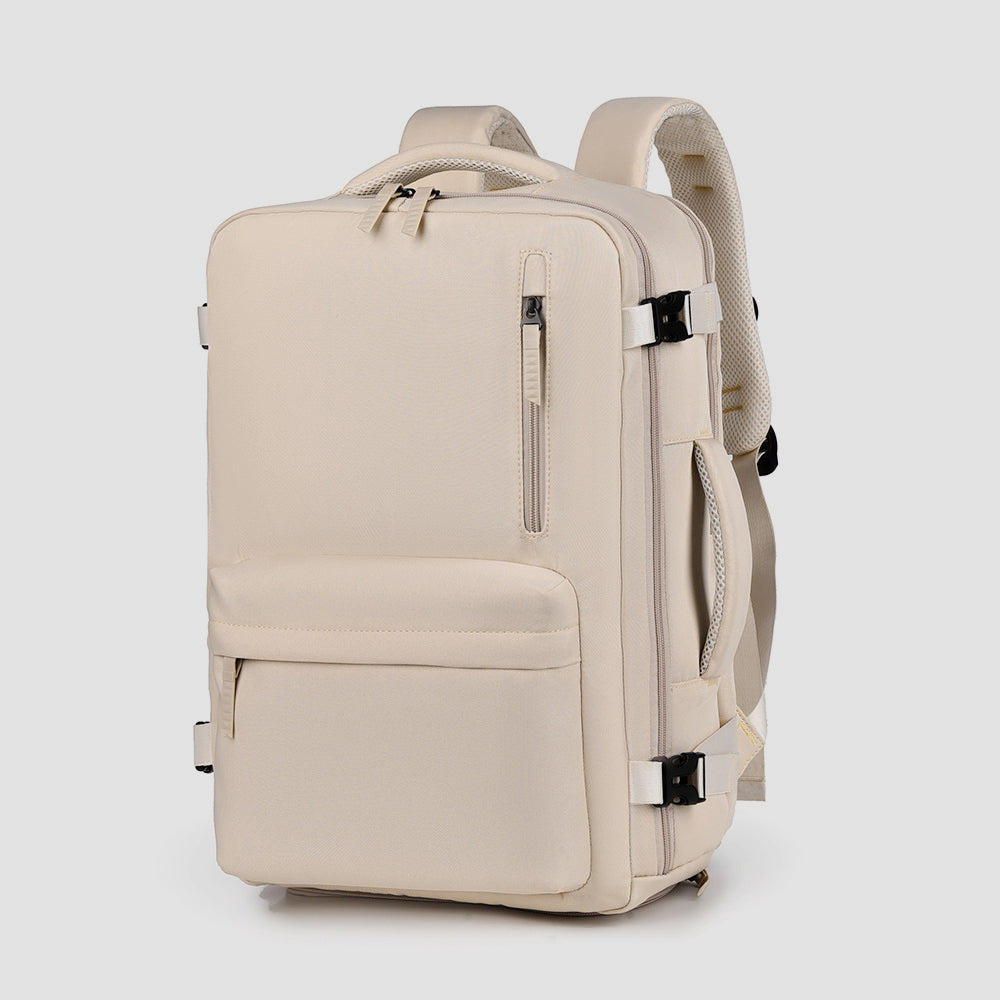 Outfit Flow - Oxford Cloth Side Pockets Backpack Bag with Handles