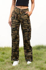 Outfit Flow - Camouflage Straight Leg Cargo Pants